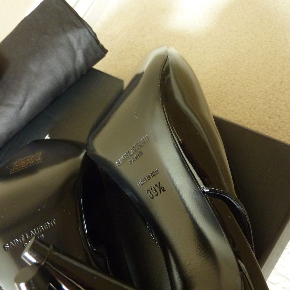 SAINT LAURENT Venus 100mm Patent Slingback High-heel Lady Pumps (Black) - NEW - Picture 14 of 14